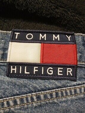 Tommy Hilfiger Women  Blue Denim Jeans with Red & White Logo Patch